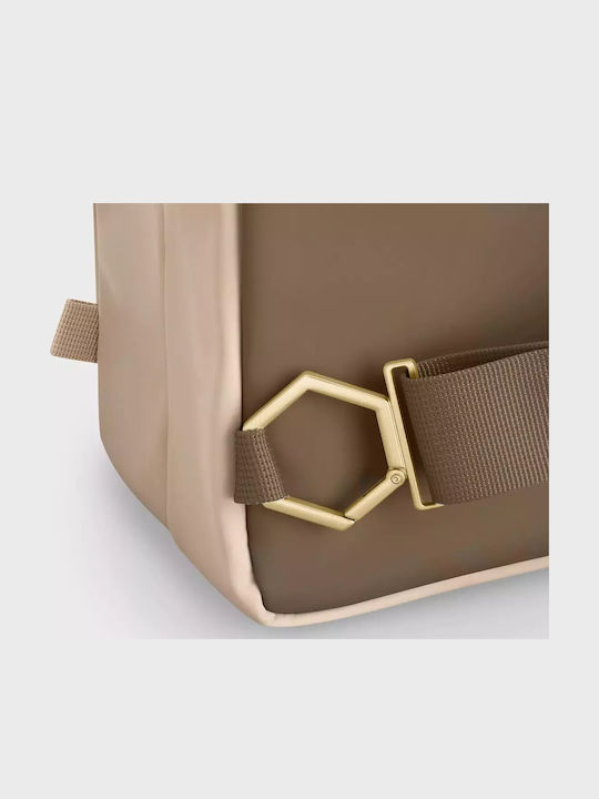 Cluse Le Réversible Backpack, Beige Dark Brown, Gold Colour