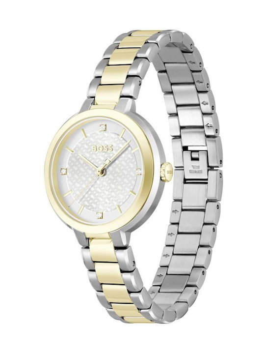 Hugo Boss Watch with Gold Metal Bracelet