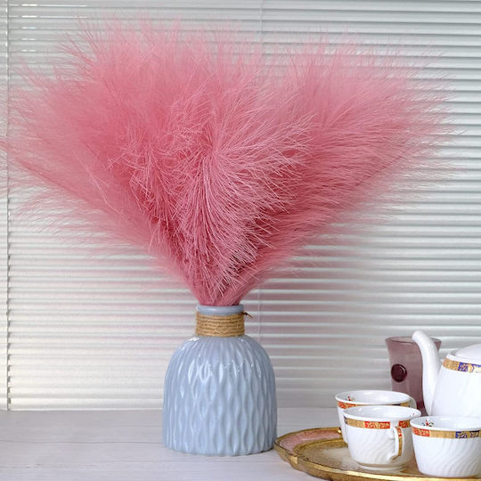 Διακοσμητικό Φτερό Pampas grass Ροζ 43.5cm 3τμχ