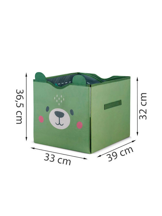 Nukido Children's Storage Basket made of Fabric Green 33x32x39cm 1pcs