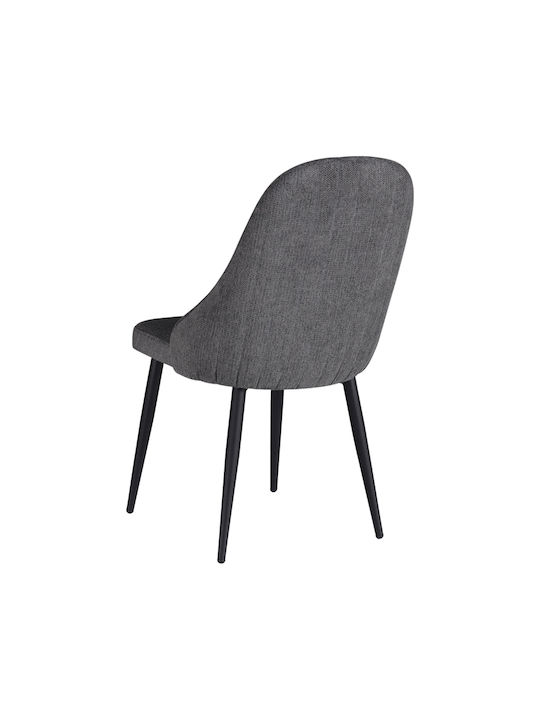 Remis Dining Room Fabric Chair Anthracite 49x61x91cm