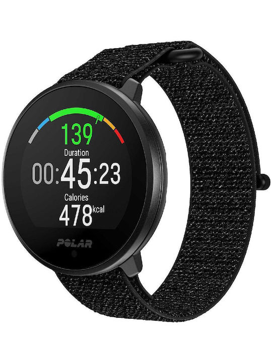 Polar Unite Waterproof Smartwatch with Heart Rate Monitor (Black Hook & Loop Edition)