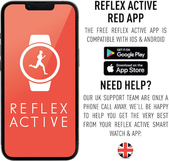 Reflex Active Series 26 42mm Smartwatch με Παλμογράφο (Μπλε)