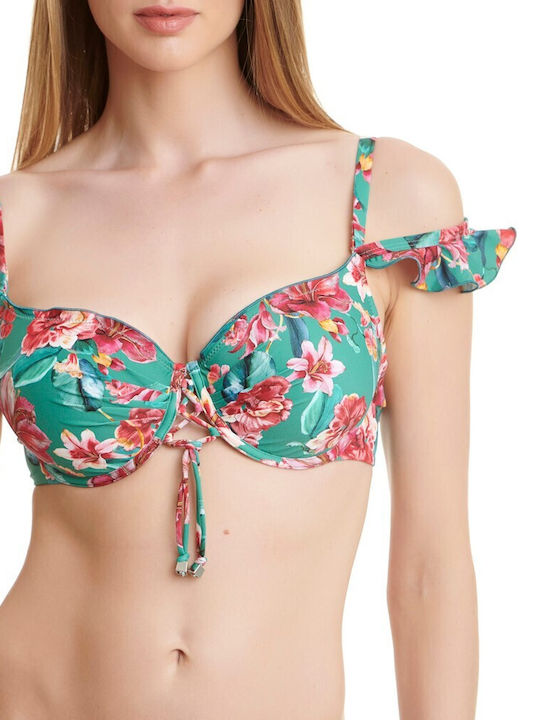 Erka Mare Bikini Bra with Adjustable Straps Green