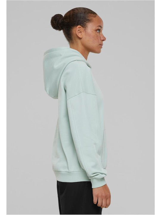 Long Women's Sweatshirt Hooded Green