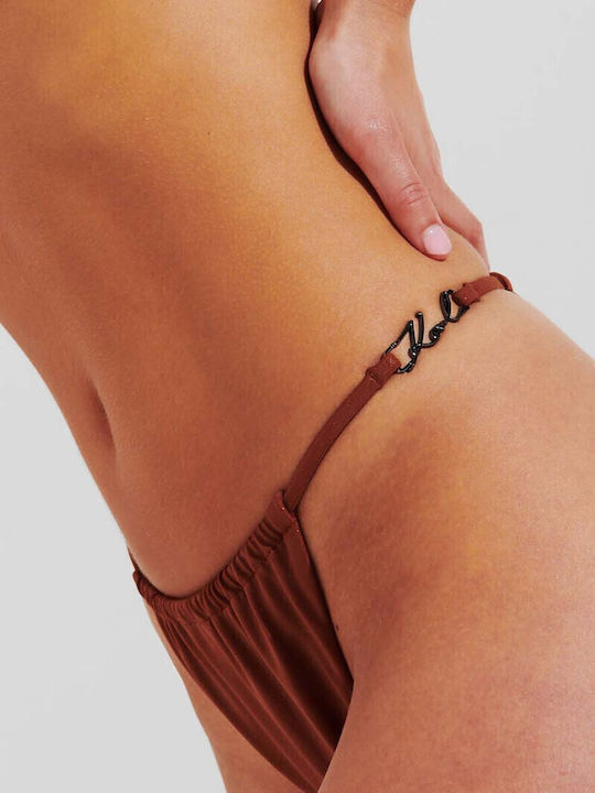 Bikini Brazil με Κορδονάκια Copper