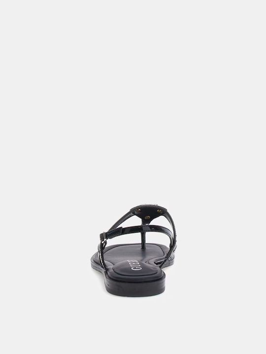 Guess Damen Flache Sandalen in Schwarz Farbe