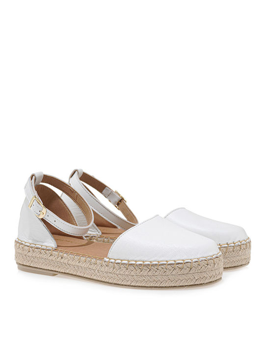 Tsakiris Mallas Women's Leather Espadrilles White