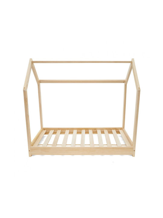 Kids Bed Single Beige for Mattress 70x140cm
