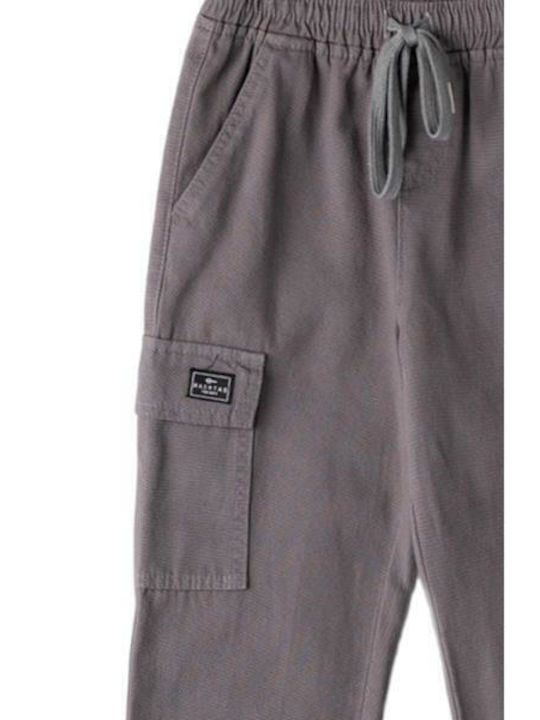 Kids' Cargo Fabric Pants Anthracite
