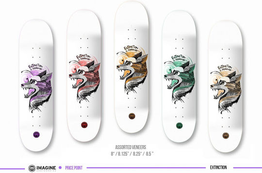 Imagine Deck Extinction 8" Σανίδα Shortboard Λευκή