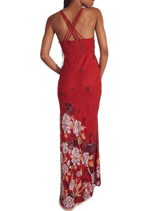 Free People Get To You Dress OB1457972-SCARLET COMBO Rochie pentru femei