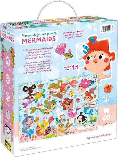 Kinderpuzzle Mermaids 60pcs Banana Panda
