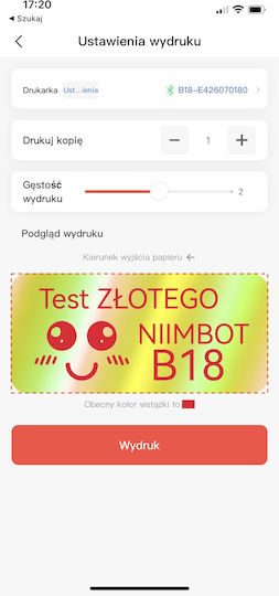 .niimbot Termotransfer Tape For B18 Red