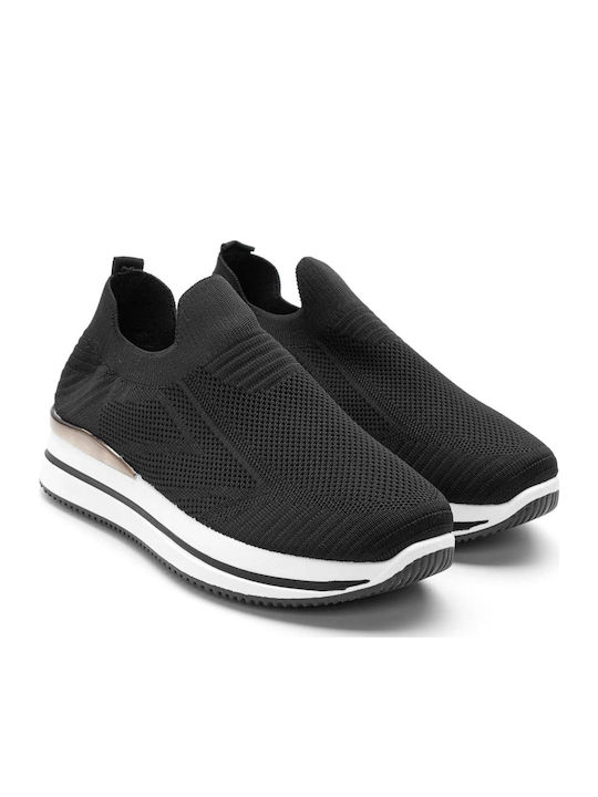 Damen Slip-On Leder Schwarz