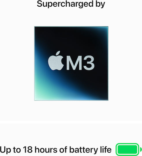 Apple MacBook Air 15" (2024) 15.3" IPS Retina Display (M3-8-core/8GB/256GB SSD/GPU cu 10 nuclee) Argint (Tastatură GR)