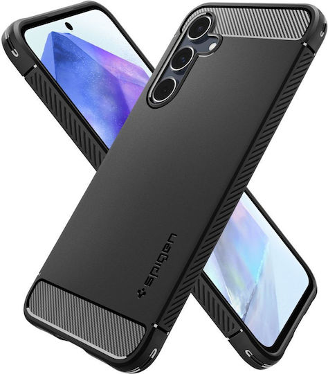 Spigen Rugged Armor Back Cover Silicone 2mm Black (Galaxy A55)