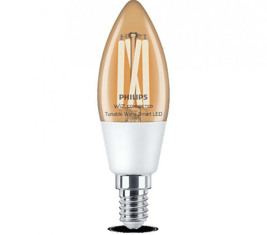 Philips Smart Lampe LED 40W für Fassung E14 und Form C35 Einstellbar Weiß 470lm
