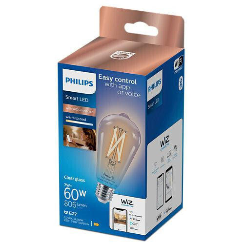 Philips Bec Smart LED 7W pentru Dulie E27 și Formă ST64 Alb reglabil 806lm