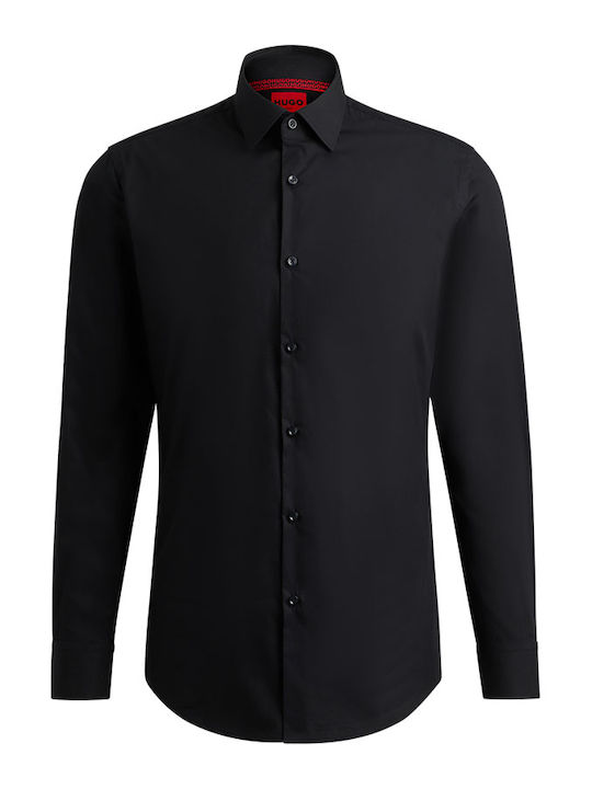 Koey Long-sleeved Cotton Shirt Black