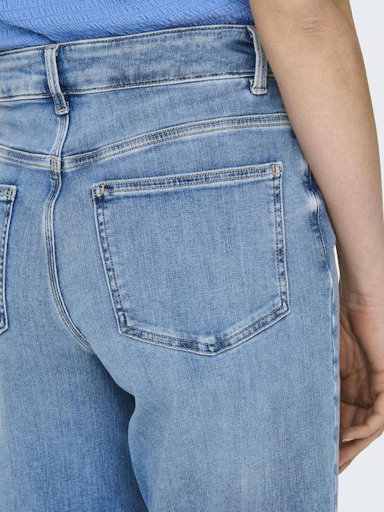 Madison Women's Jean Trousers in Wide Line Light Blue Denim