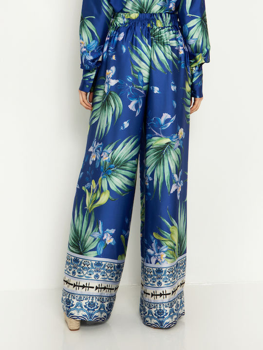 Women's Fabric Trousers Floral