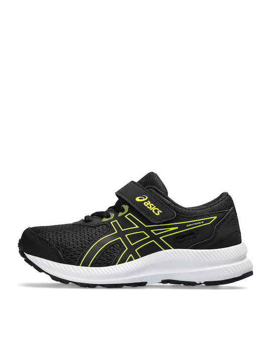Contend 8 Ps Kids Sports Shoes Running with Hoop & Loop Closure Black
