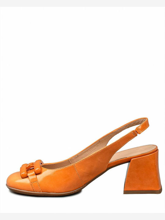 Wonders Leather Orange Heels