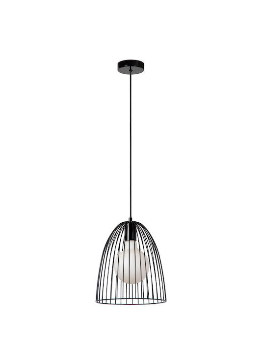 Lucide Lightning Pendant Light Single-Light for Socket E27 Black