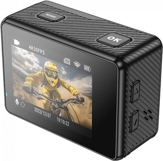 Hoco DV101 Action Camera HD (720p) Υποβρύχια (με Θήκη) με Οθόνη 3" και Wi-Fi Μαύρη