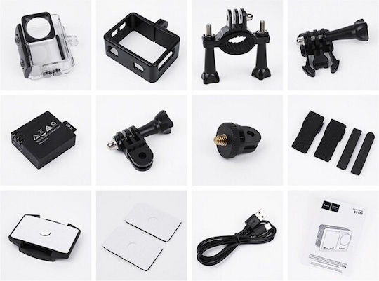 Hoco DV101 Action Camera HD (720p) Υποβρύχια (με Θήκη) με Οθόνη 3" και Wi-Fi Μαύρη