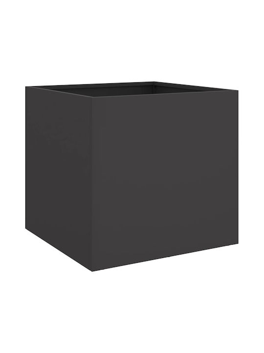 vidaXL Set 2 Planters Plastic Black