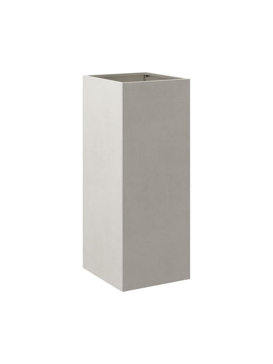 vidaXL Ασημί Ζαρντινιέρα Μεταλλική Ασημι 32x75x27.5εκ.