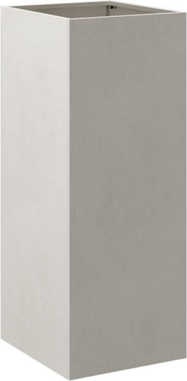 vidaXL vidaXL Metallisches Pflanzgefäß Silber 32x75x27,5 cm