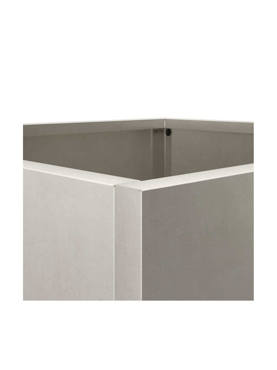 vidaXL Ασημί Ζαρντινιέρα Μεταλλική Ασημι 32x75x27.5εκ.