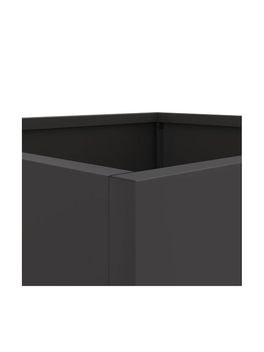 vidaXL Set 2 Jardiniere Plastice Negru