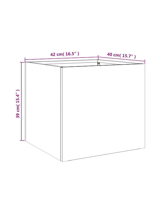 vidaXL Set 2 Planters Plastic Black