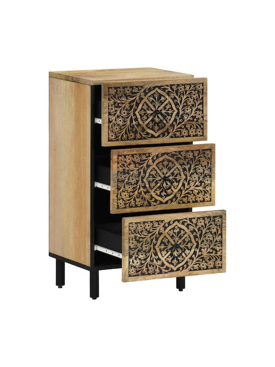 Drawers Storage Made of Metal & Wood L40xW33xH75cm