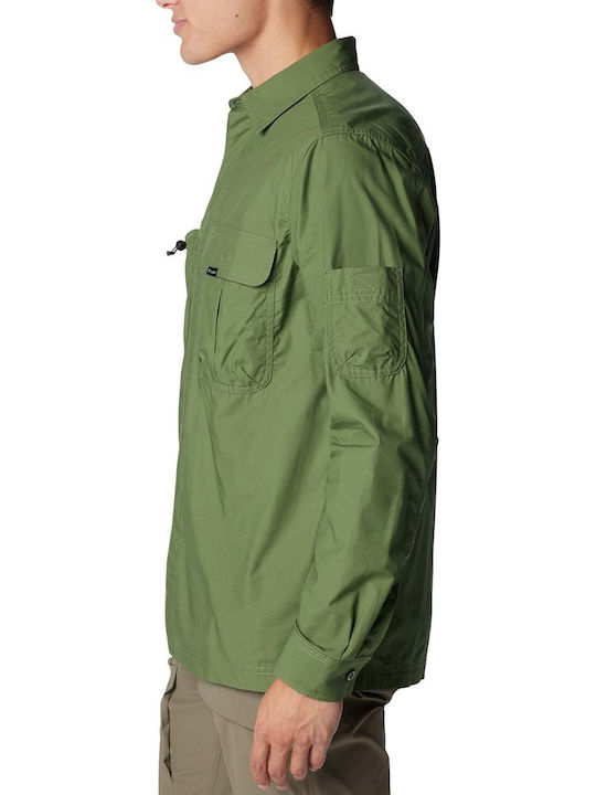 Landroamer Long-sleeved Cotton Shirt Green