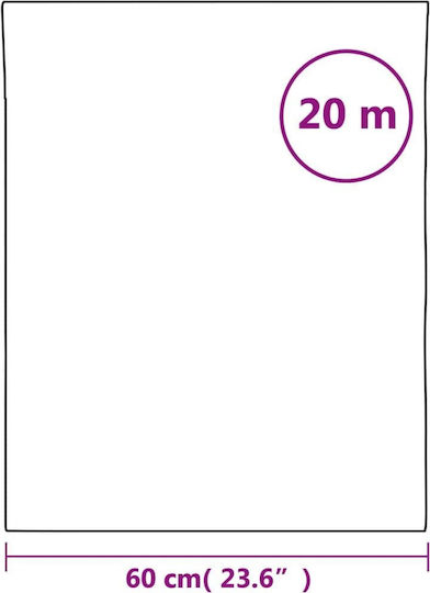 vidaXL Αυτοκόλλητο Βιτρίνας Αμμοβολής 60cm x 20m Λευκό 3206463 1τμχ