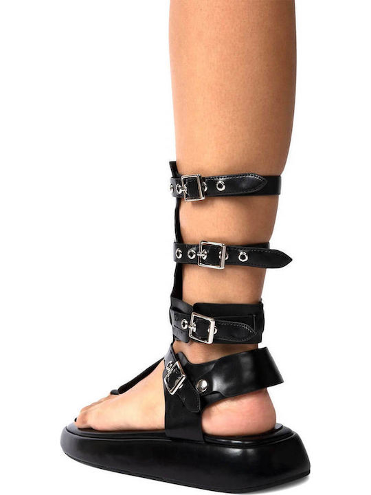 Γυναικεία Σανδάλια Gladiator Μαύρα