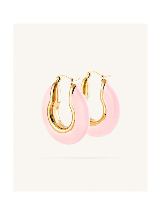 StanStefan Set Earrings Hoops made of Steel Gold Plated