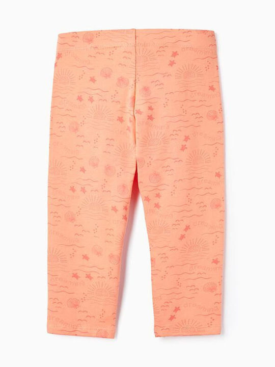 Zippy Set of Kids Long Leggings Orange