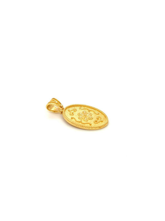 Drandakis Charm Amulett Byzantinisch aus Gold 9 K