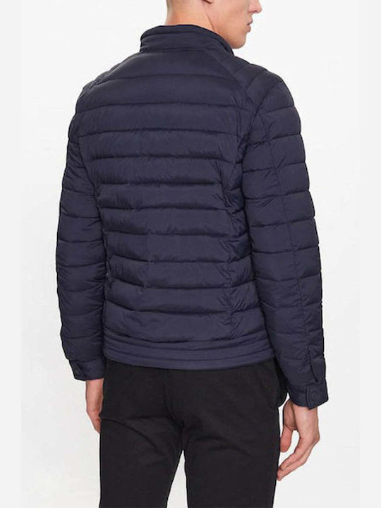 Guess Ανδρικό Χειμωνιάτικο Μπουφάν Puffer Navy Μπλε