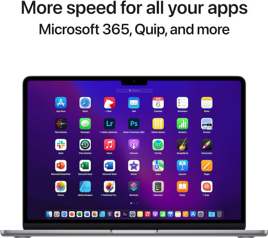 Apple MacBook Air 13.6" (2022) IPS Retina Display (M2-8-Core/8GB/256GB SSD/8-Core GPU) Space Grey (GR Keyboard)