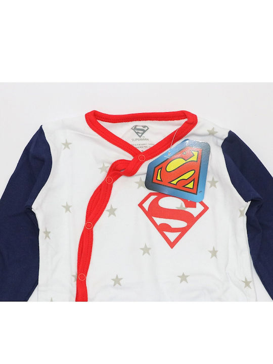 Superheroes Baby Bodysuit Set Long-Sleeved White