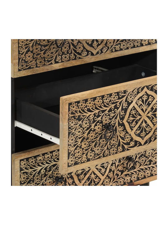 Cabinet Storage Made of Metal & Wood with 3 Drawers L60xW33xH75cm