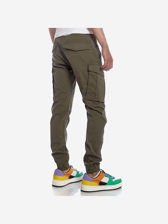 Camaro Men's Trousers Cargo Elastic Green