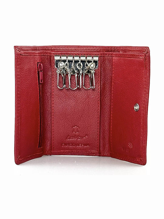 Lavor Leather Key Holder Unisex 1-7244 Red